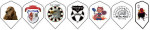 10 Set Logo/Foto-Flights in 75 mic. 2-Seitig bedruckt
